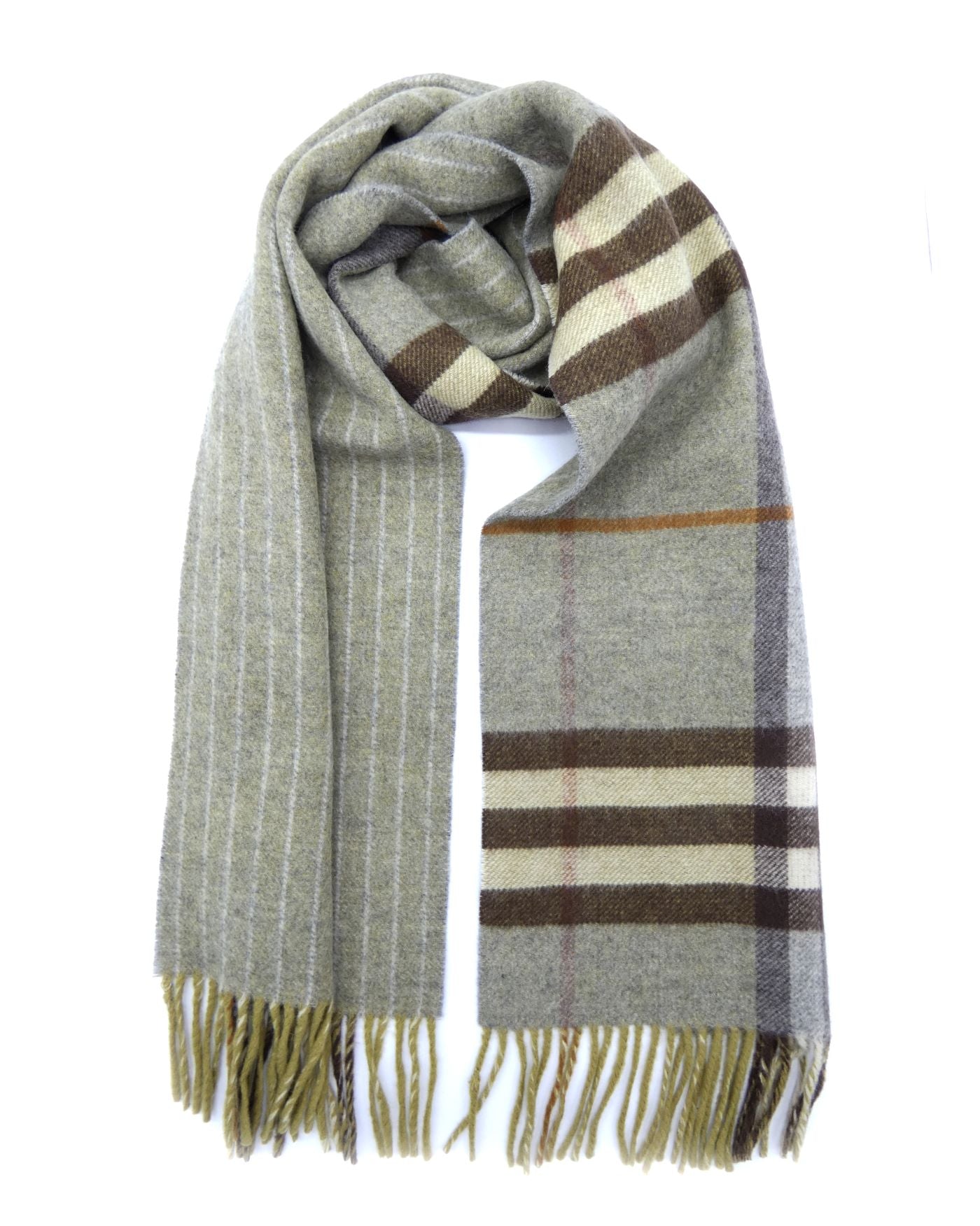 Burberry Cashmere and Wool Giant Nova Check Reversible Scarf