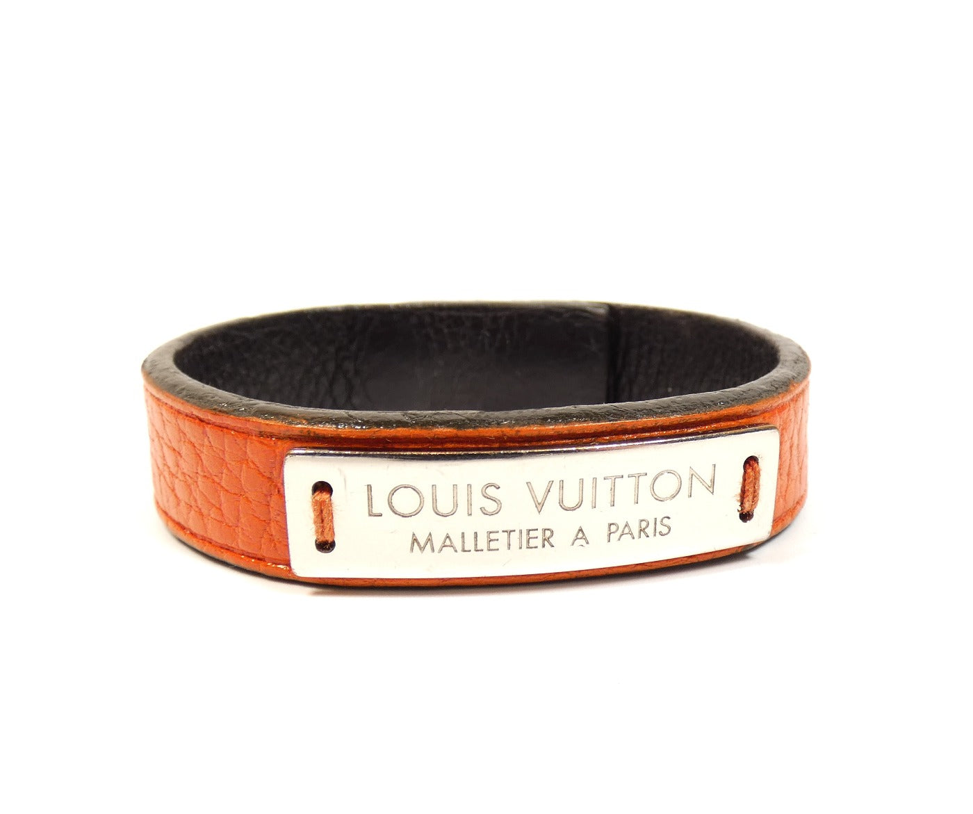 Louis Vuitton Crystal Wide Hinged Cuff Bracelet - Orange, Brass