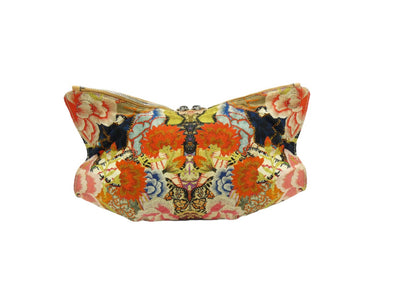 Alexander McQueen Silk Floral Print De Manta Bag