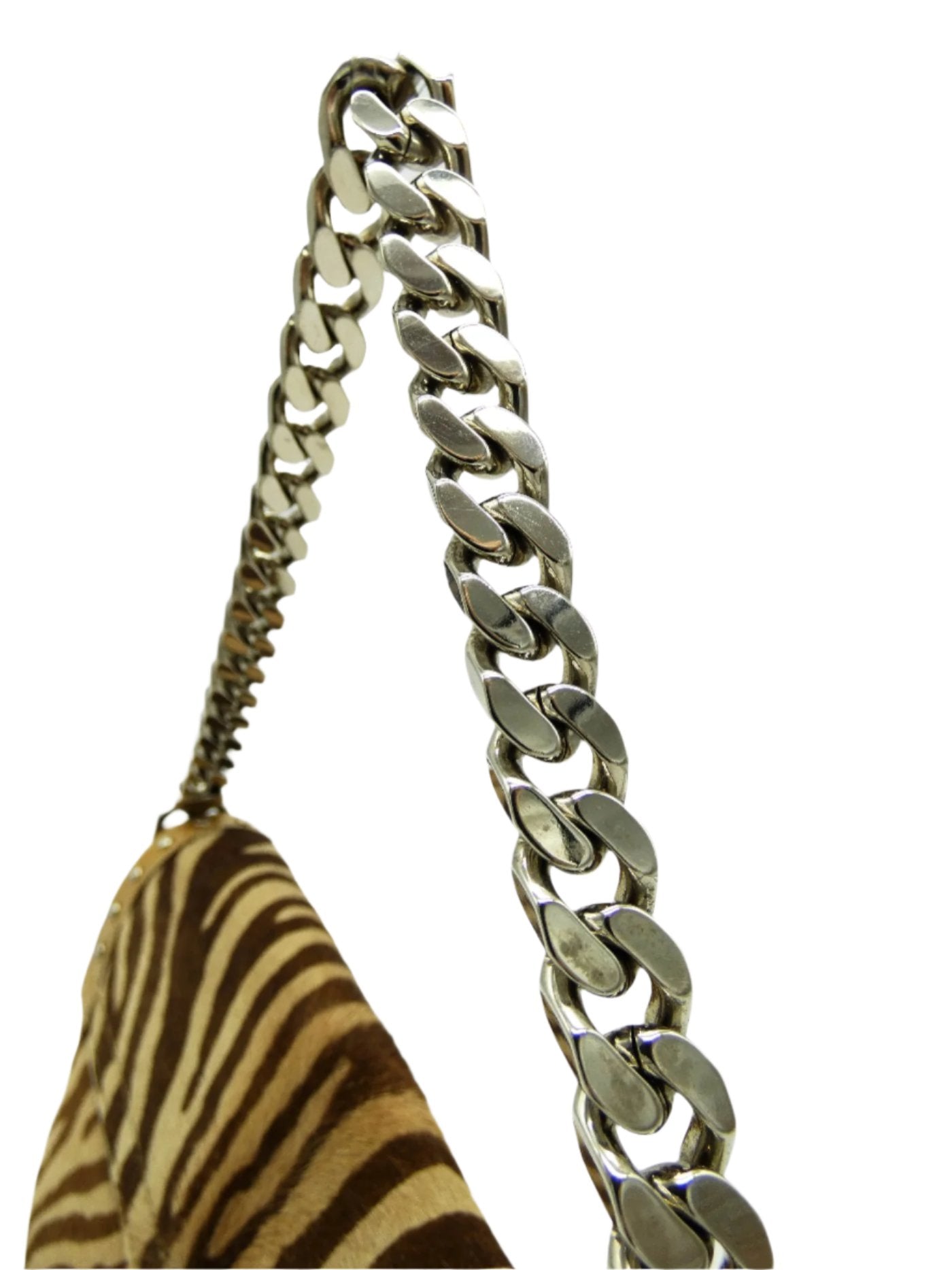 Versace Zebra Calf Studded Mini Chain Bag