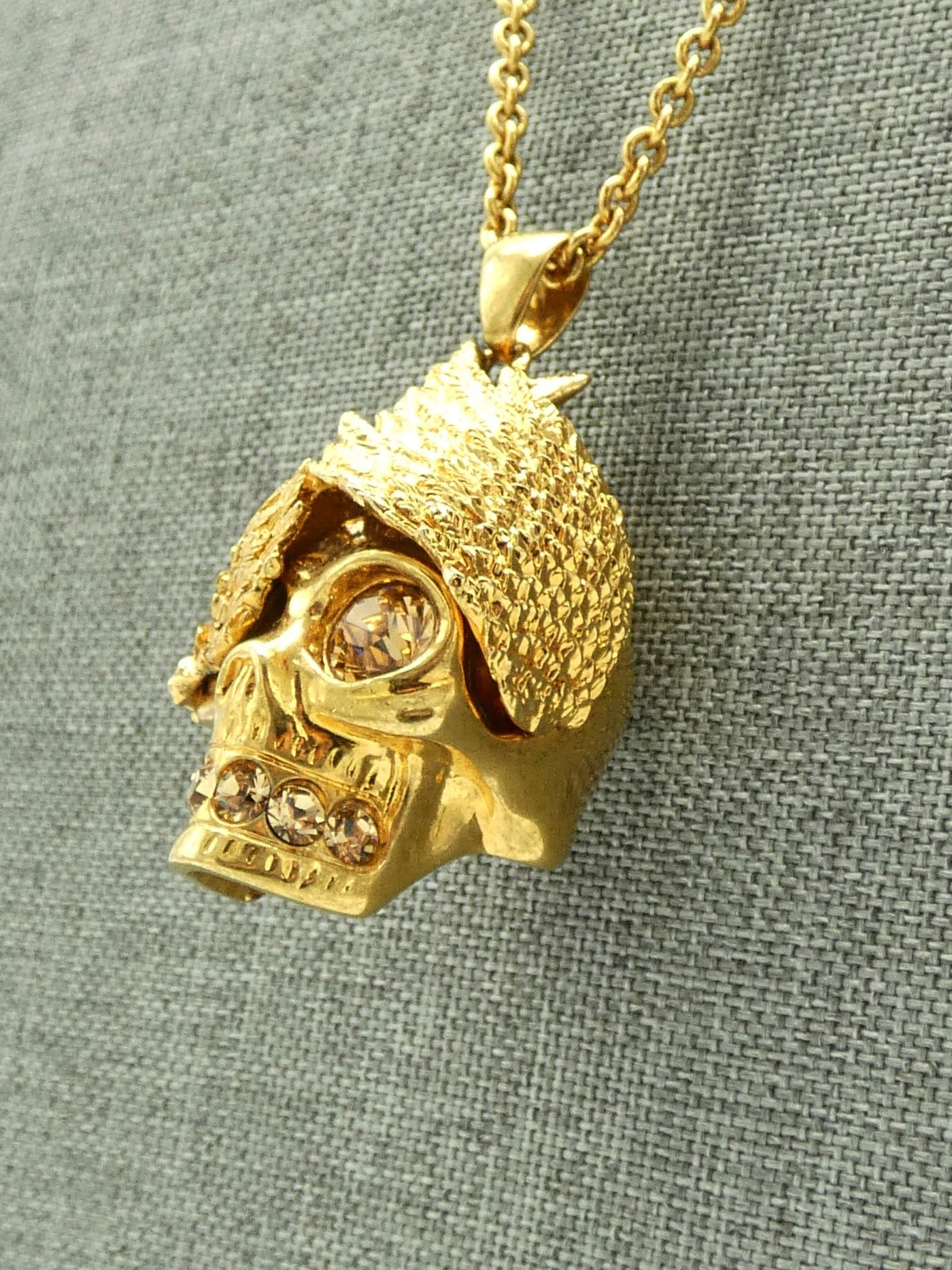 Alexander McQueen Gold Winged Skull Necklace Necklace Alexander McQueen