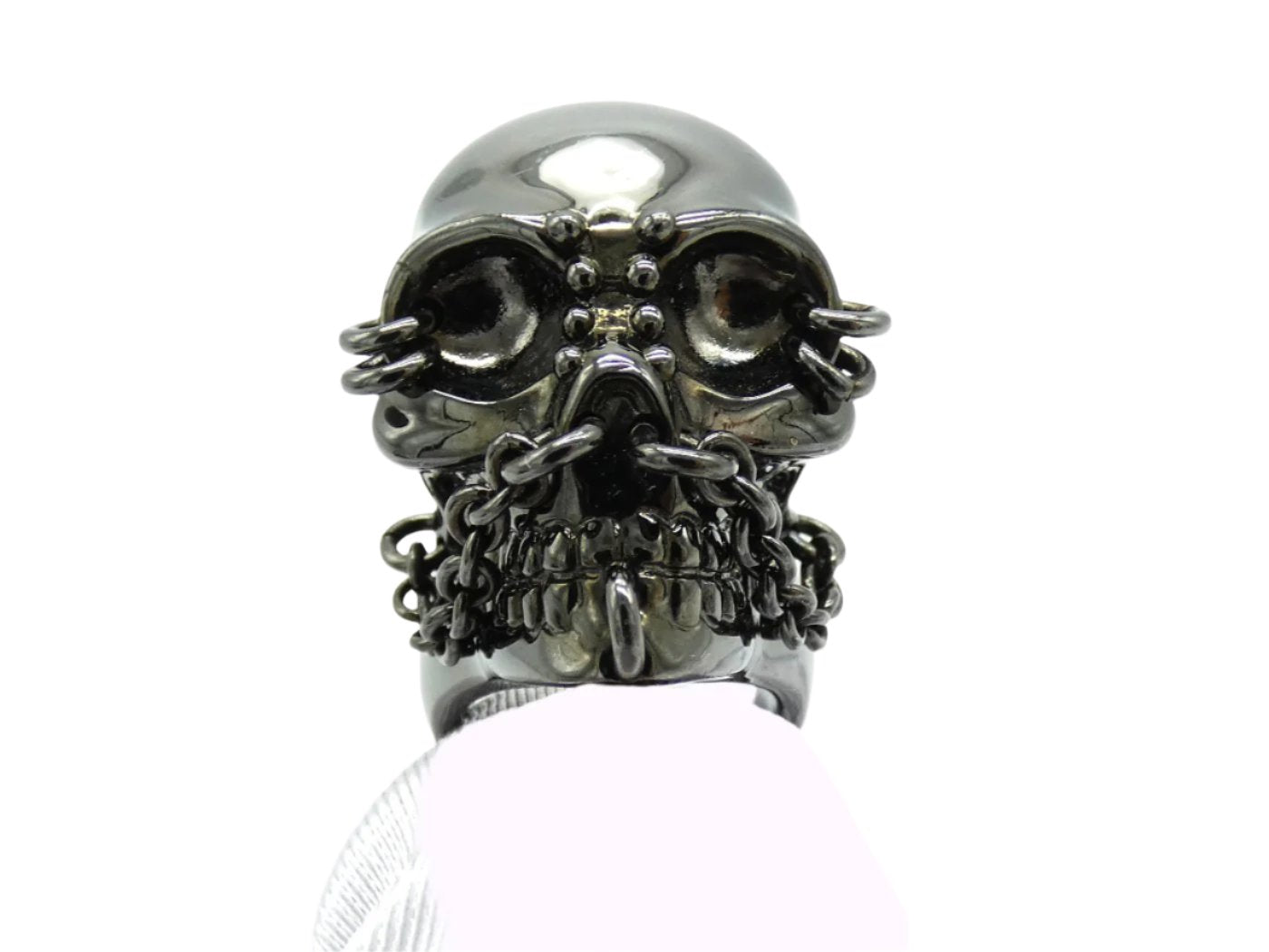 Alexander McQueen Pierced Skull Ring