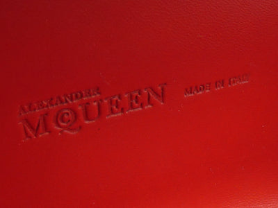 Alexander McQueen Red and Gold Britannia Clutch Bag Alexander McQueen