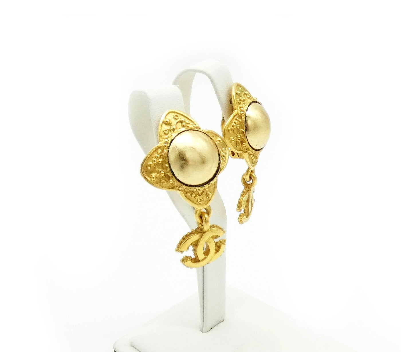 Chanel Gold Drop 96A CC Earrings