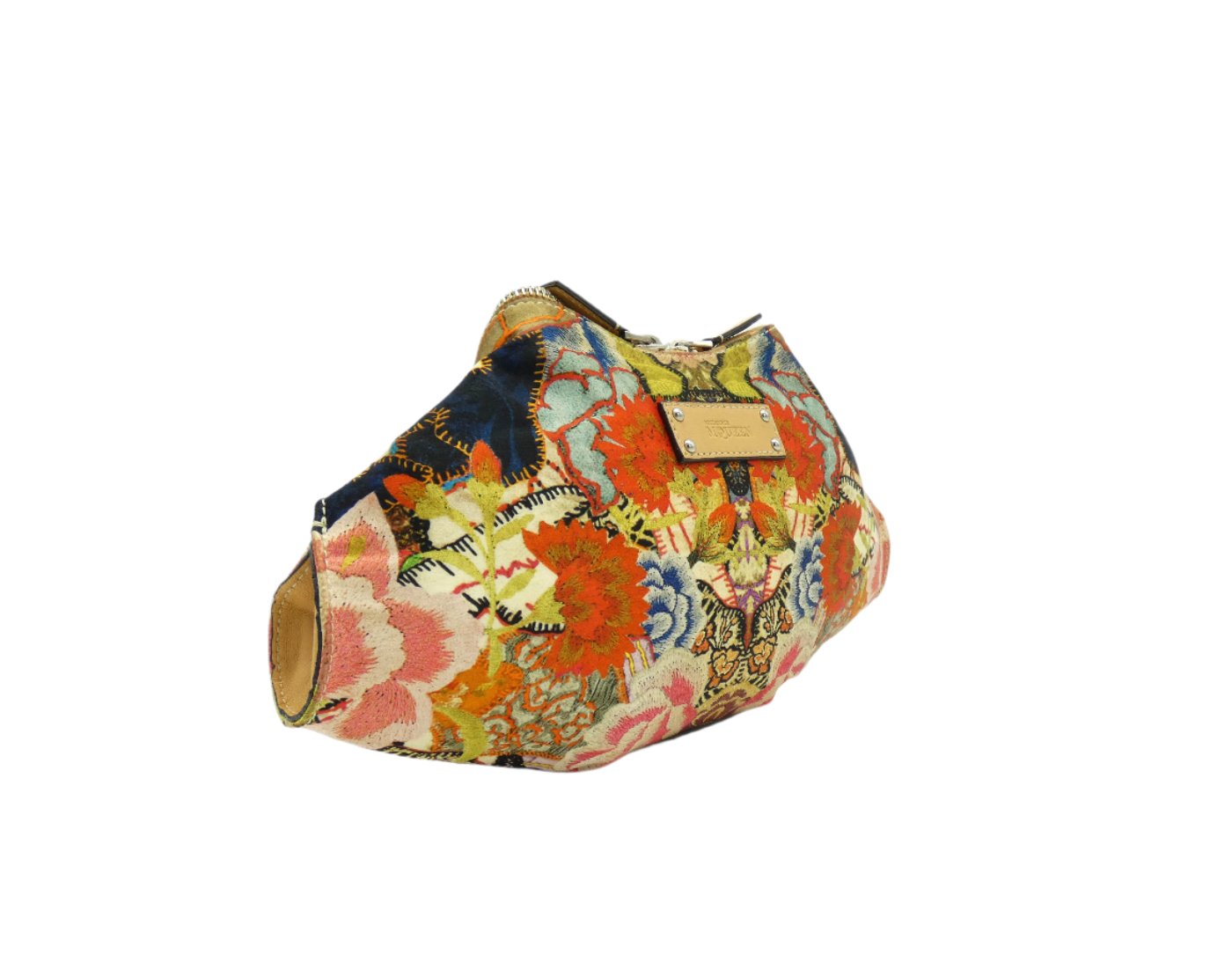 Alexander McQueen Silk Floral Print De Manta Bag