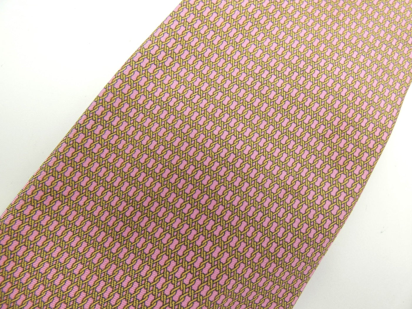 Balenciaga Graphic Pink and Sage Tie