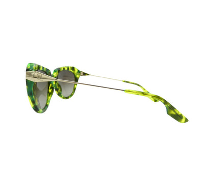 Alexander McQueen Sunglasses Green with Silver MCQ0006/S