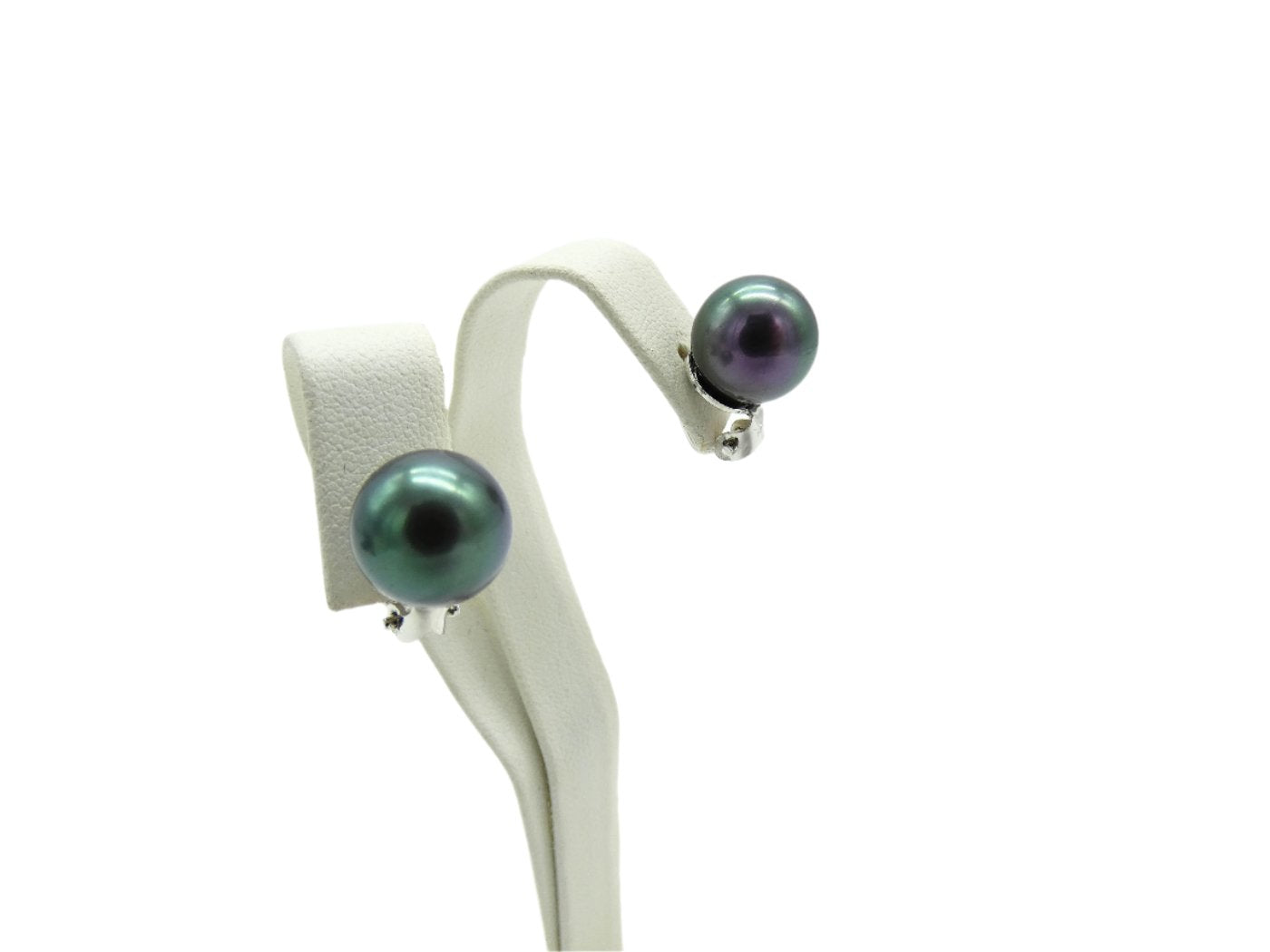 Christian Dior Grey Pearl Clip Earrings