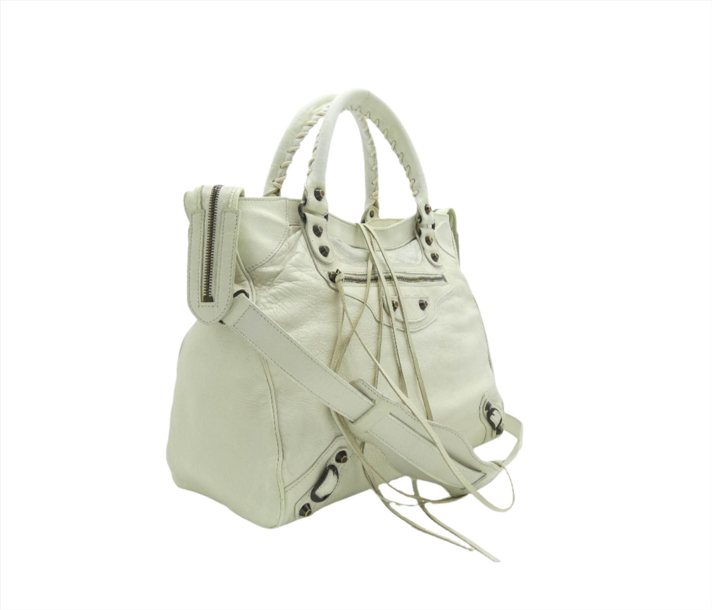 Balenciaga Bone Agneau Velo Bag