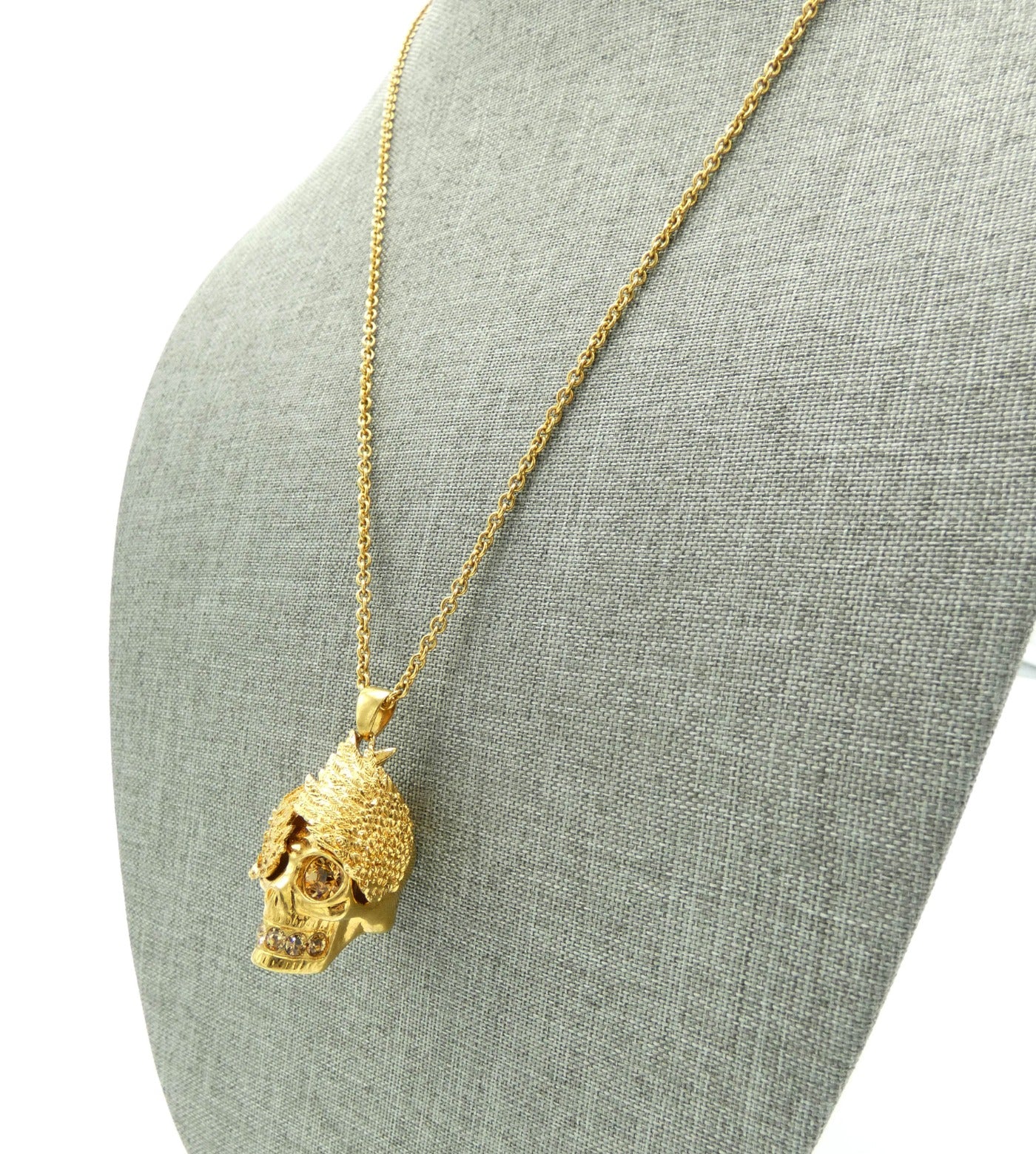 Alexander McQueen Gold Winged Skull Necklace Necklace Alexander McQueen