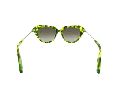 Alexander McQueen Sunglasses Green with Silver MCQ0006/S