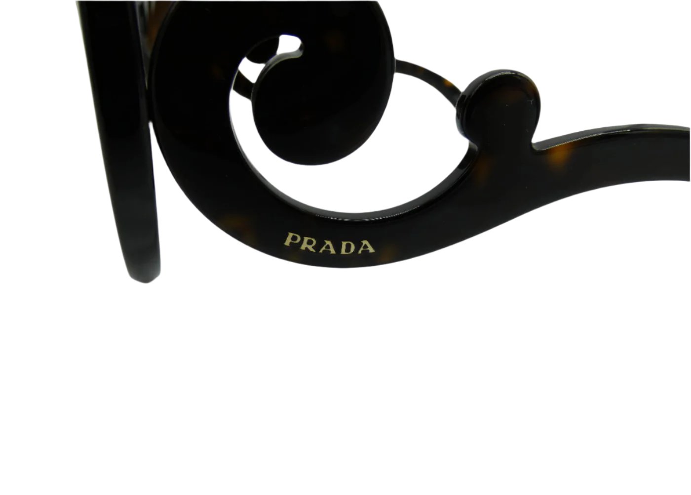 Prada Vintage Baroque Dark Brown Havana Sunglasses SPR27N