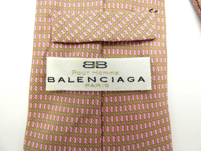 Balenciaga Graphic Pink and Sage Tie