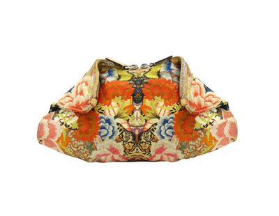 Alexander McQueen Silk Floral Print De Manta Bag