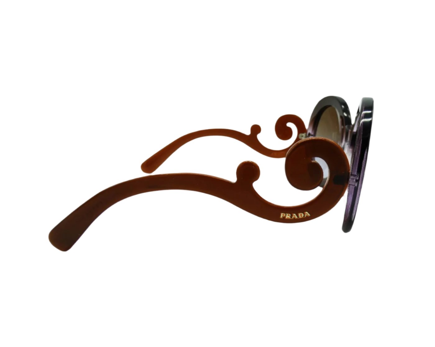 Prada Vintage Baroque Purple and Brown Sunglasses SPR27N