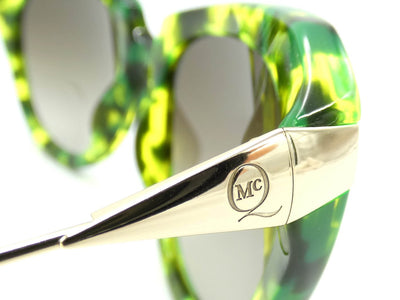 Alexander McQueen Sunglasses Green with Silver MCQ0006/S