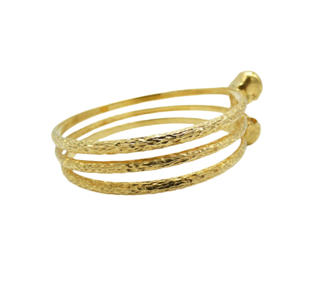 Alexander McQueen Antique Gold Double Skull Bangle Bracelet Alexander McQueen