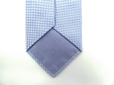 Chanel Light Blue Graphic Silk Tie