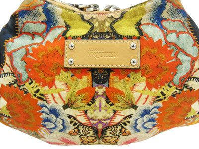 Alexander McQueen Silk Floral Print De Manta Bag