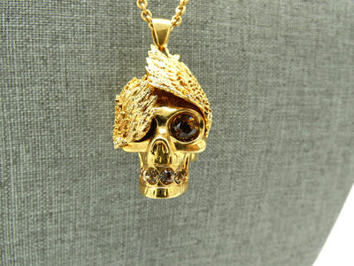 Alexander McQueen Gold Winged Skull Necklace Necklace Alexander McQueen