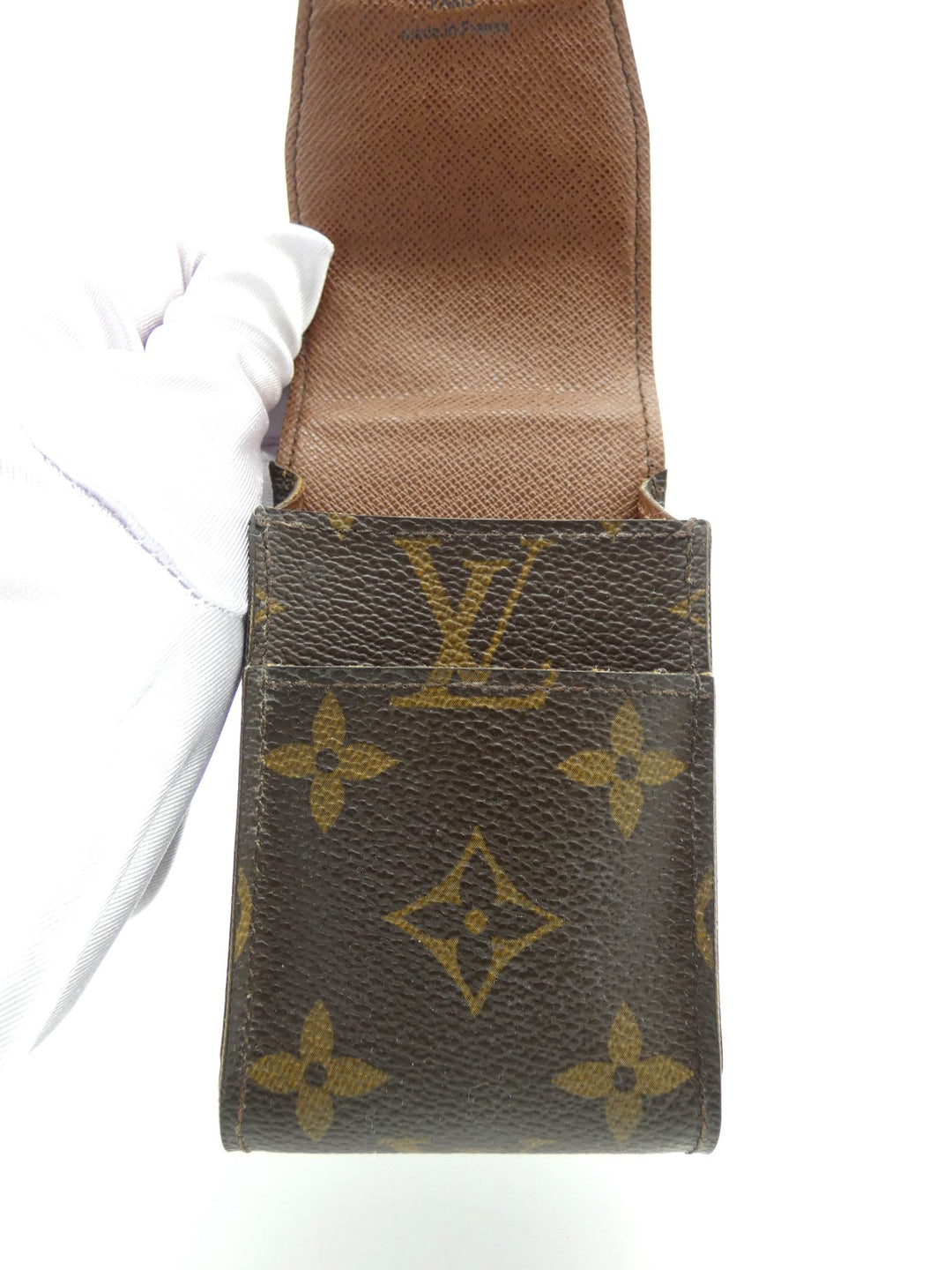 Louis Vuitton Authentic Vintage Brown retailer LV Monogram Cigarette Case