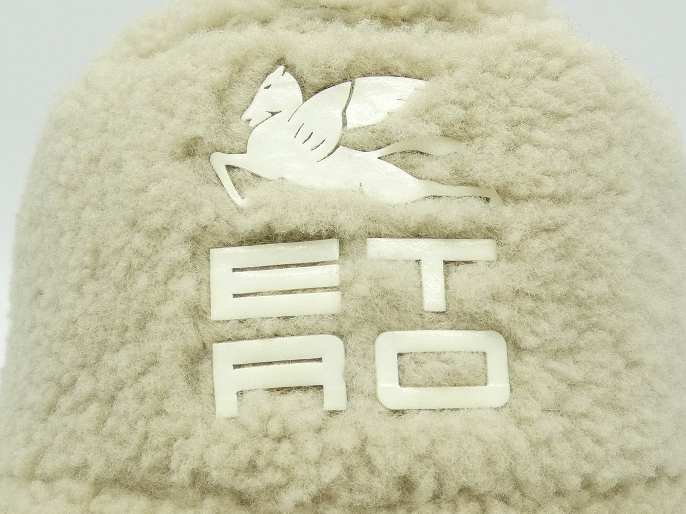 Etro Beige Lambswool Logo Bucket Hat