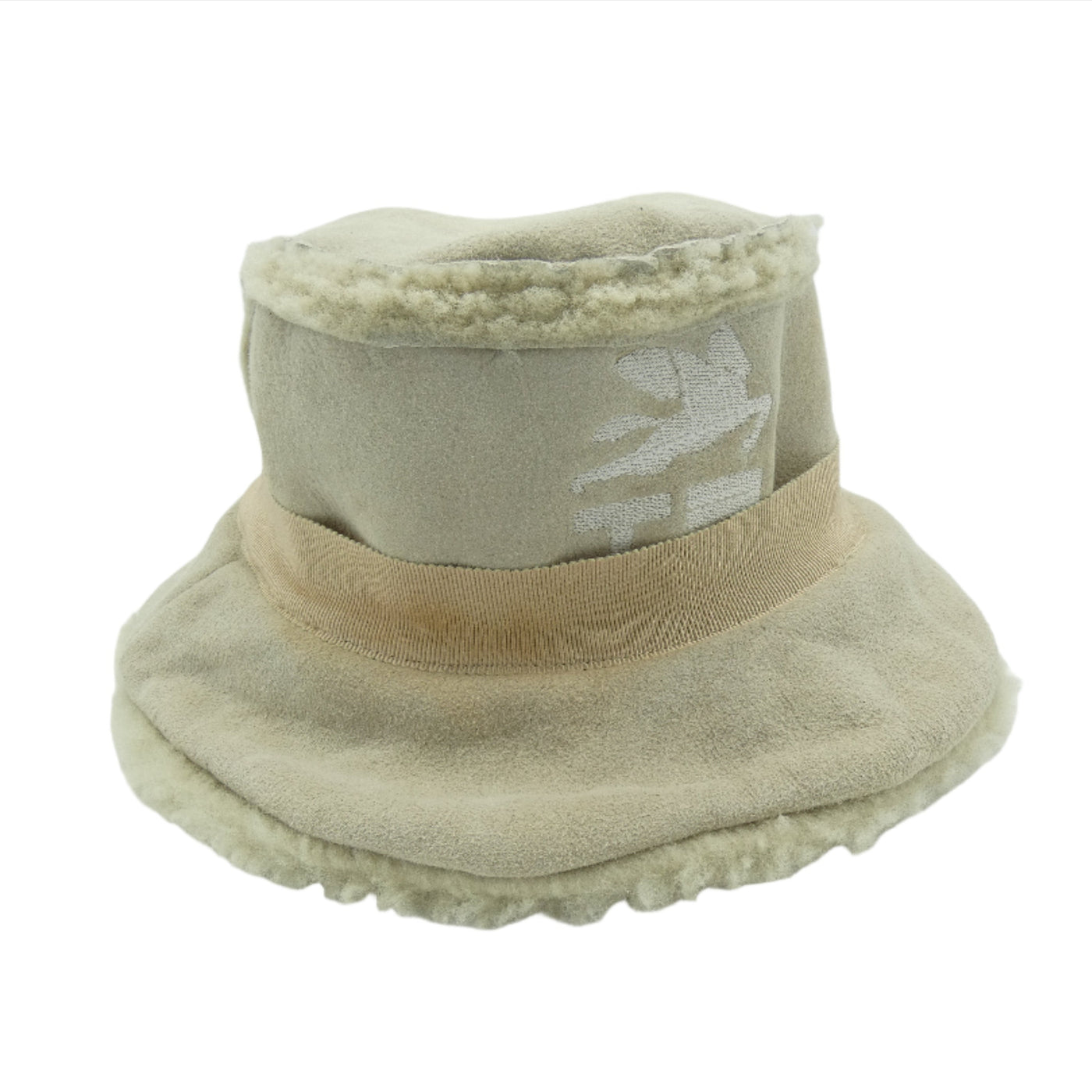 Etro Beige Lambswool Logo Bucket Hat