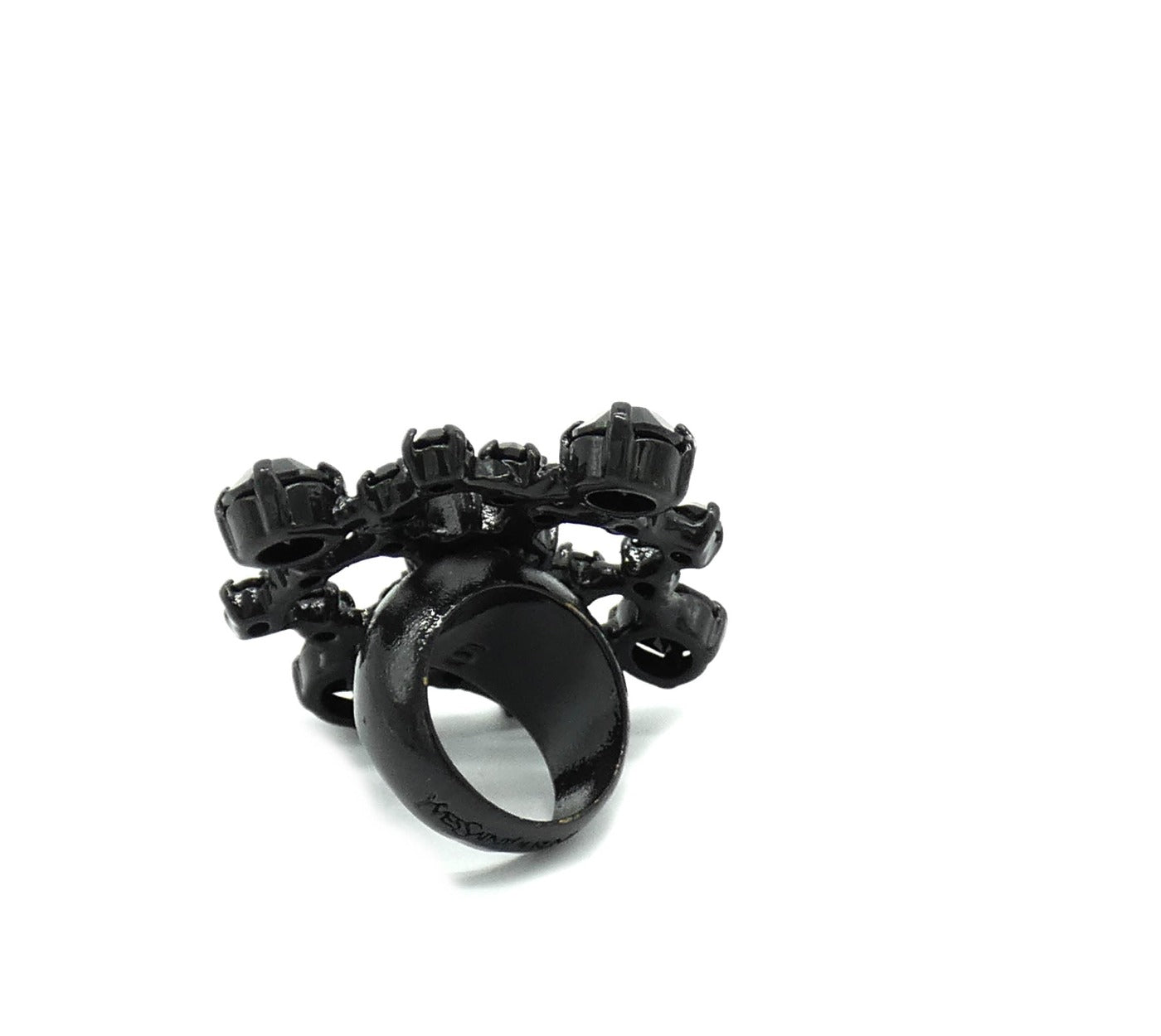 YSL Black Stone Cocktail Ring