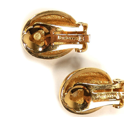 Burberrys Vintage Black and Gold Swarovski Earrings Earrings Burberry