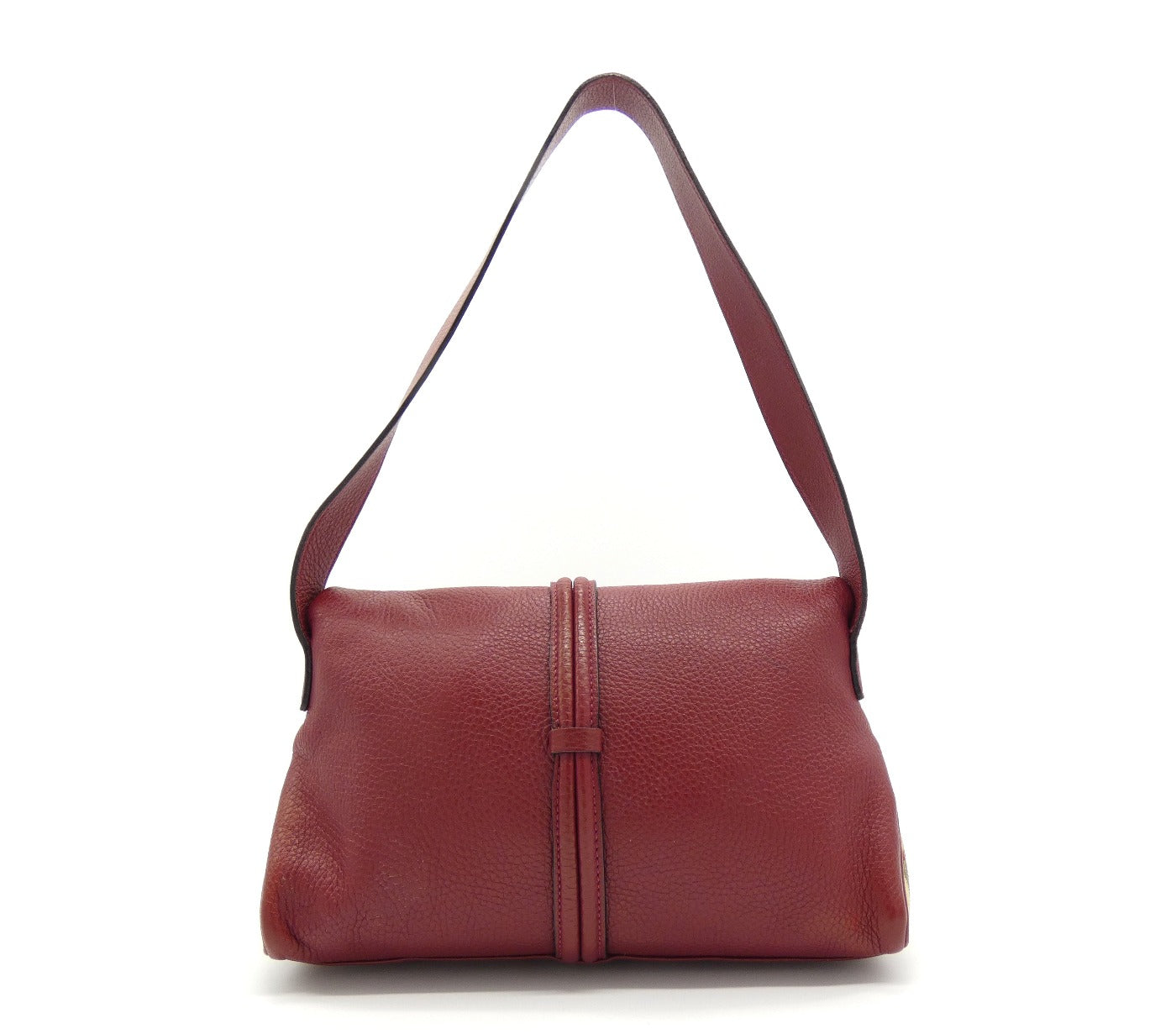 Burberry Vintage Red Leather Horn Bag