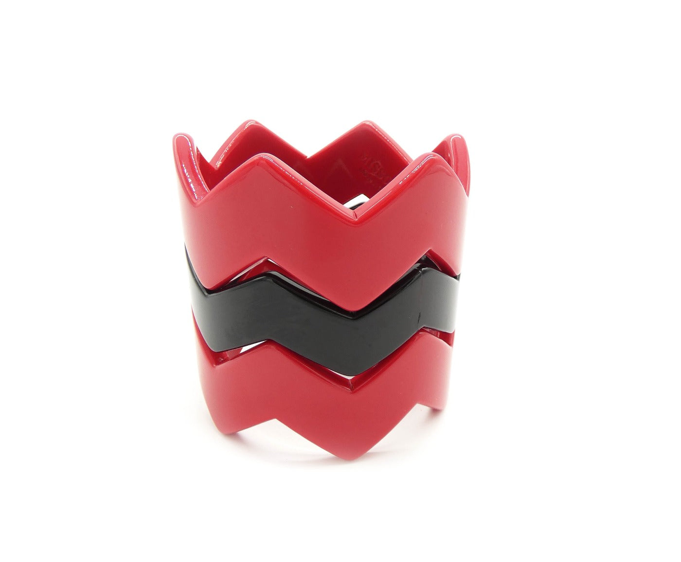 Missoni Stacking Zig Zag Red Orange and Black Bangles