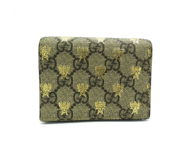 Gucci GG Supreme Gold Bee Wallet