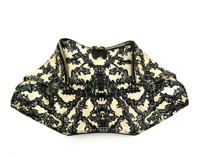 Alexander McQueen Silk Lace Print Large De Manta Bag