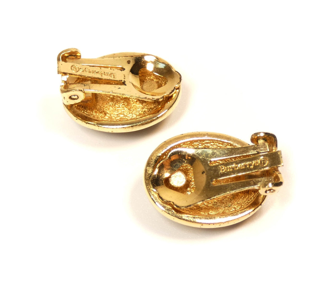 Burberrys Vintage Black and Gold Swarovski Earrings Earrings Burberry