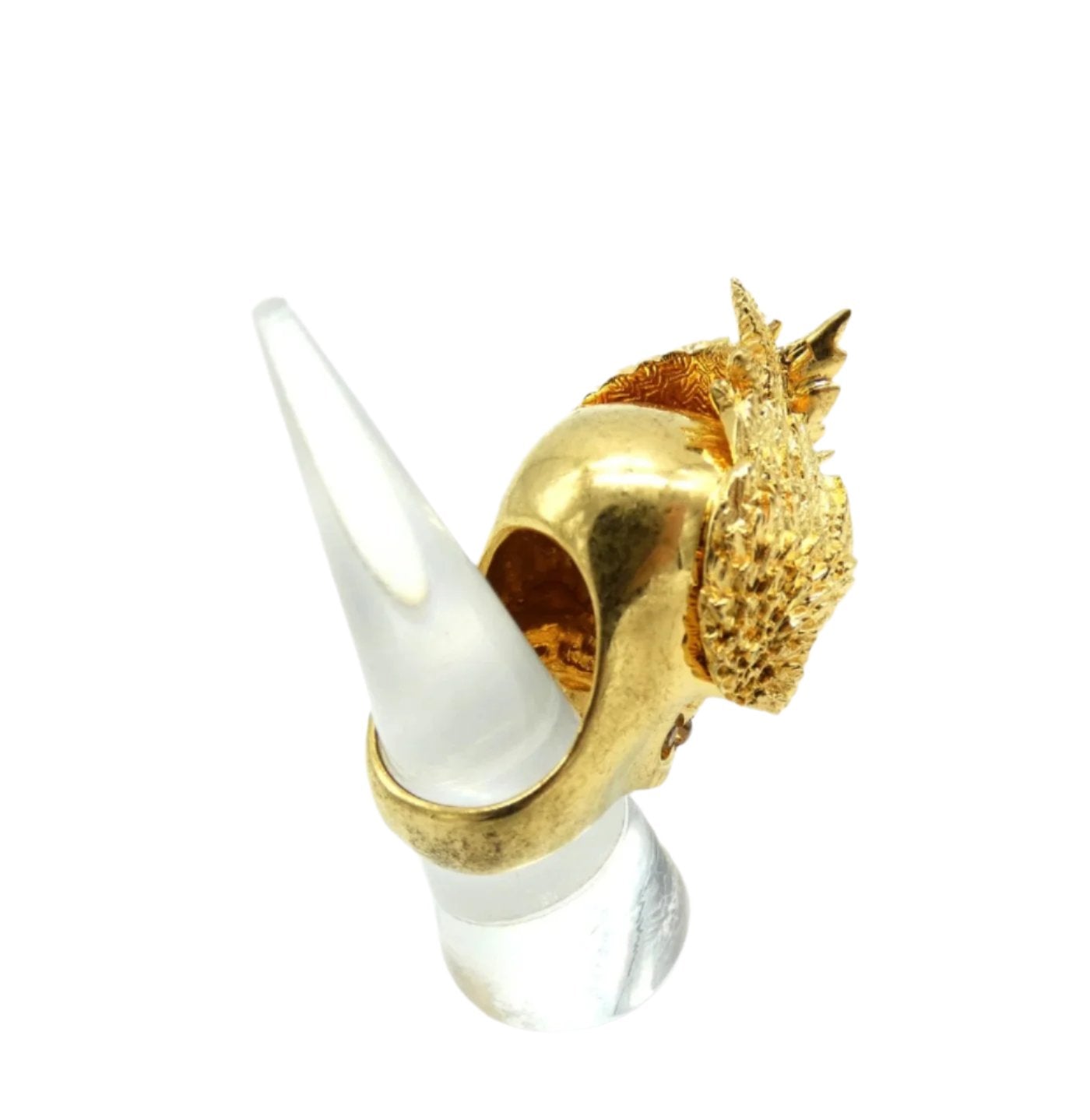 Alexander McQueen Gold Winged Skull Ring