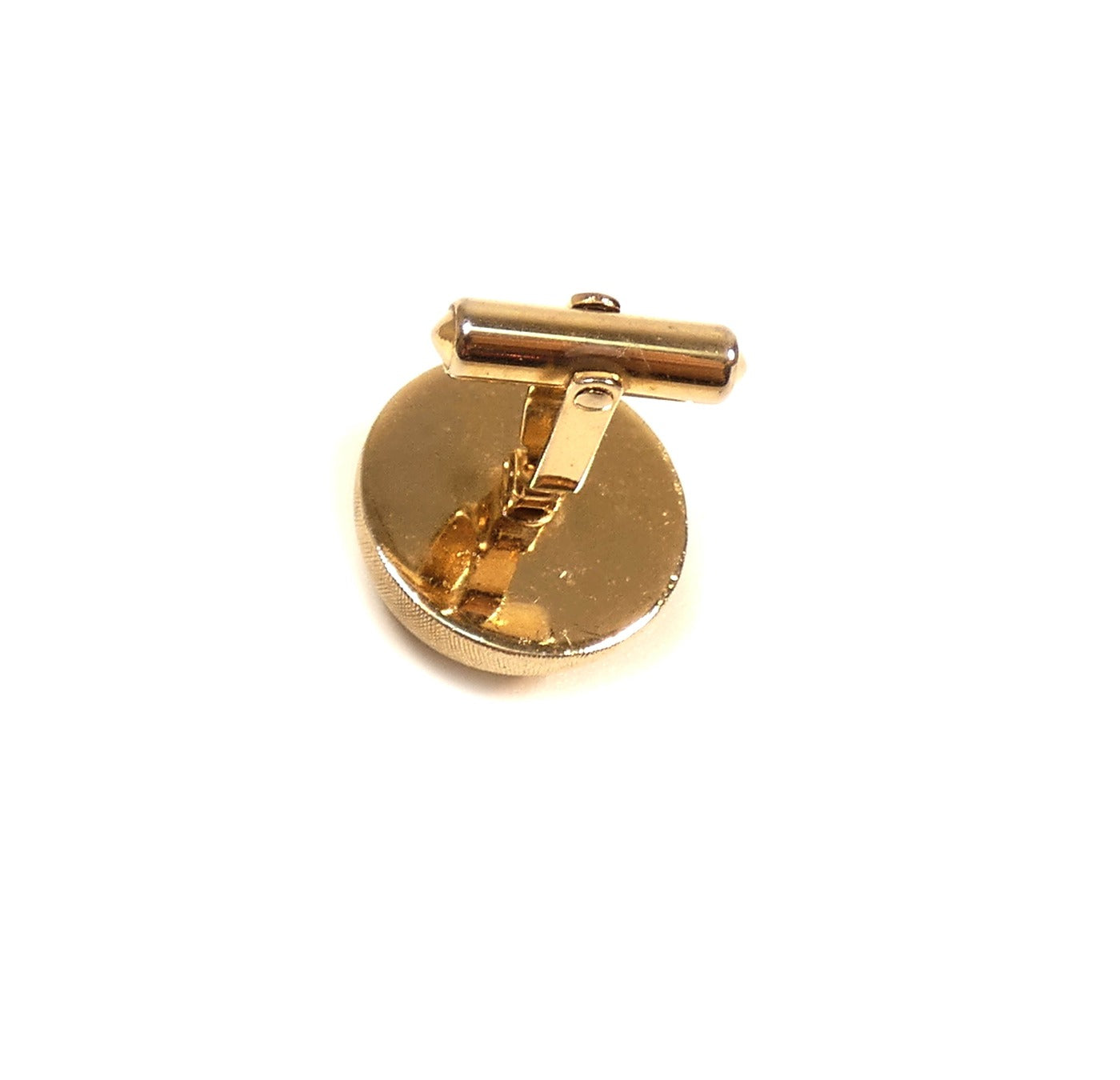 Christian Dior Vintage Gold Tone Round Cufflinks