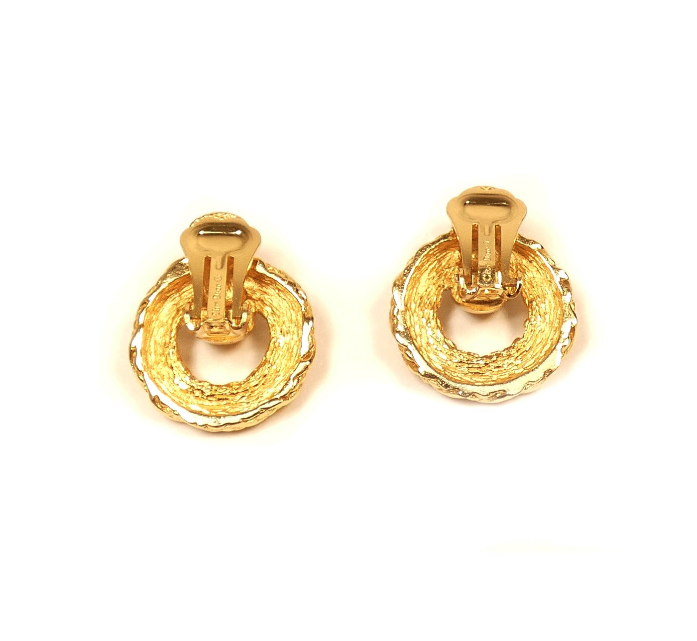Christian Dior Gold Rope Clip Earrings Earrings Christian Dior