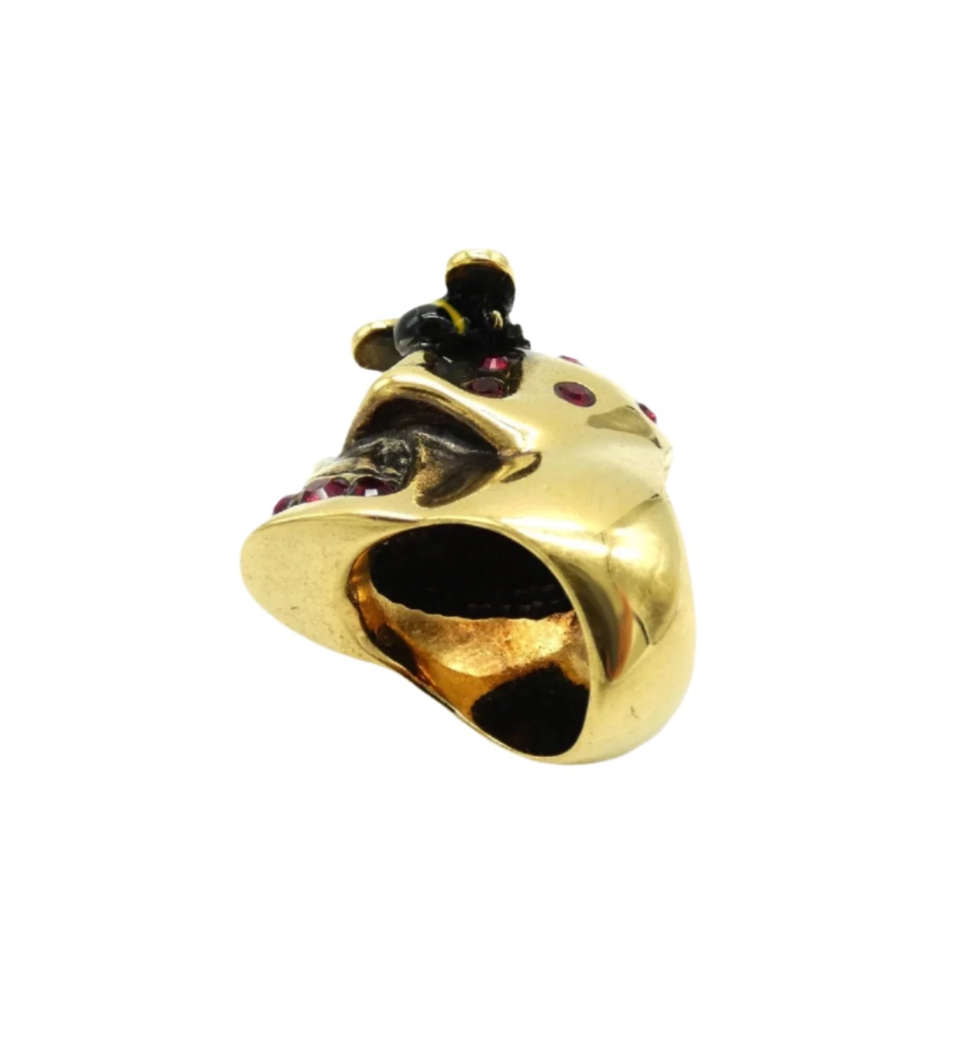 Alexander McQueen Gold Skull and Bee Ring