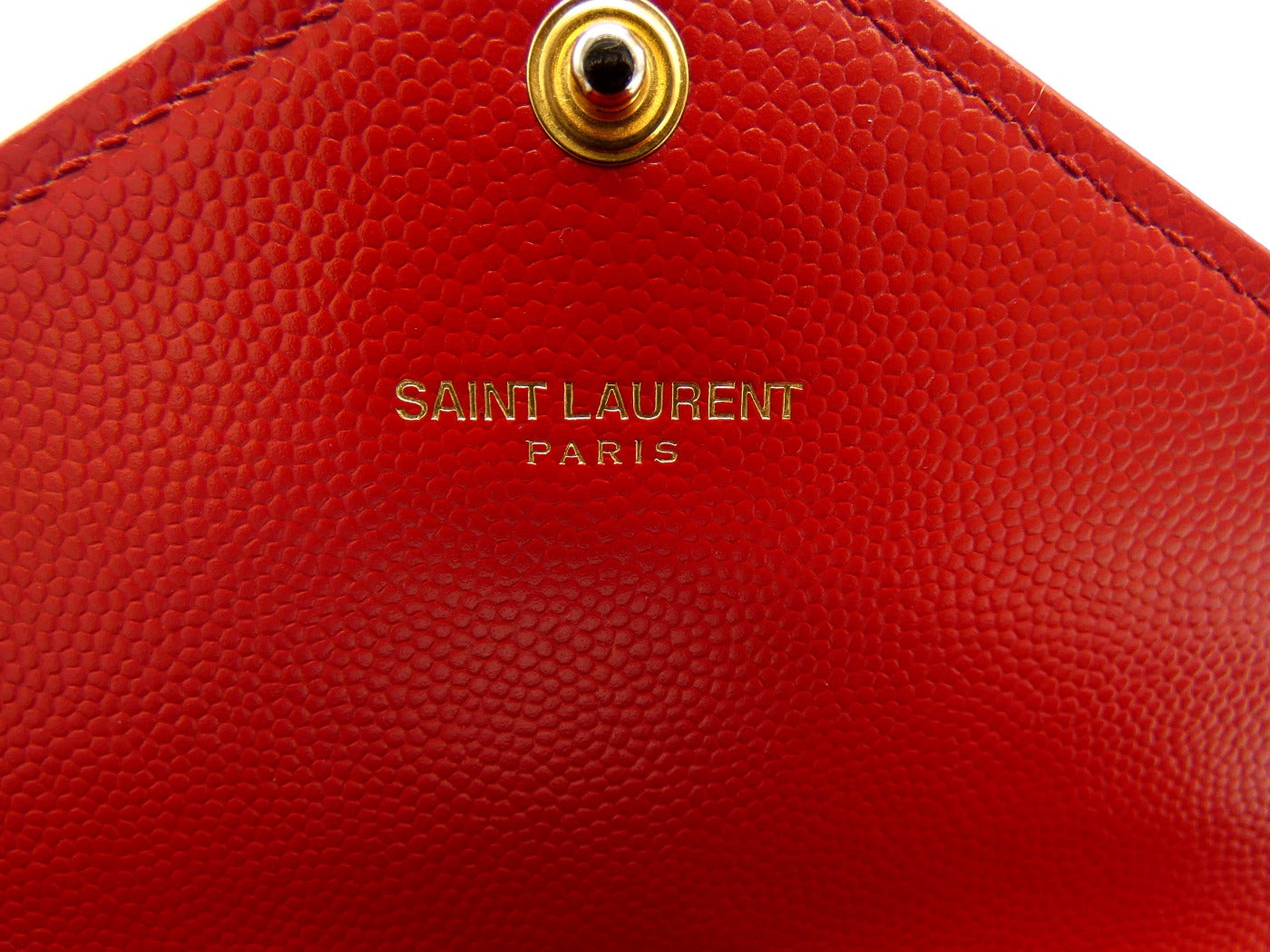 Saint Laurent Rouge Grain De Poudre Large Envelope Wallet