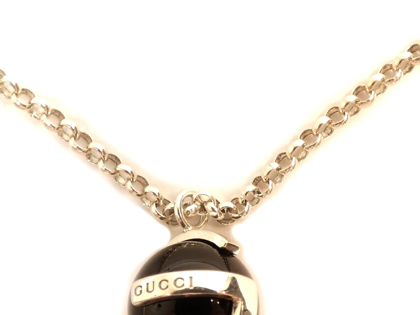 Gucci Sterling Silver Ball Pendant Necklace Necklace Gucci