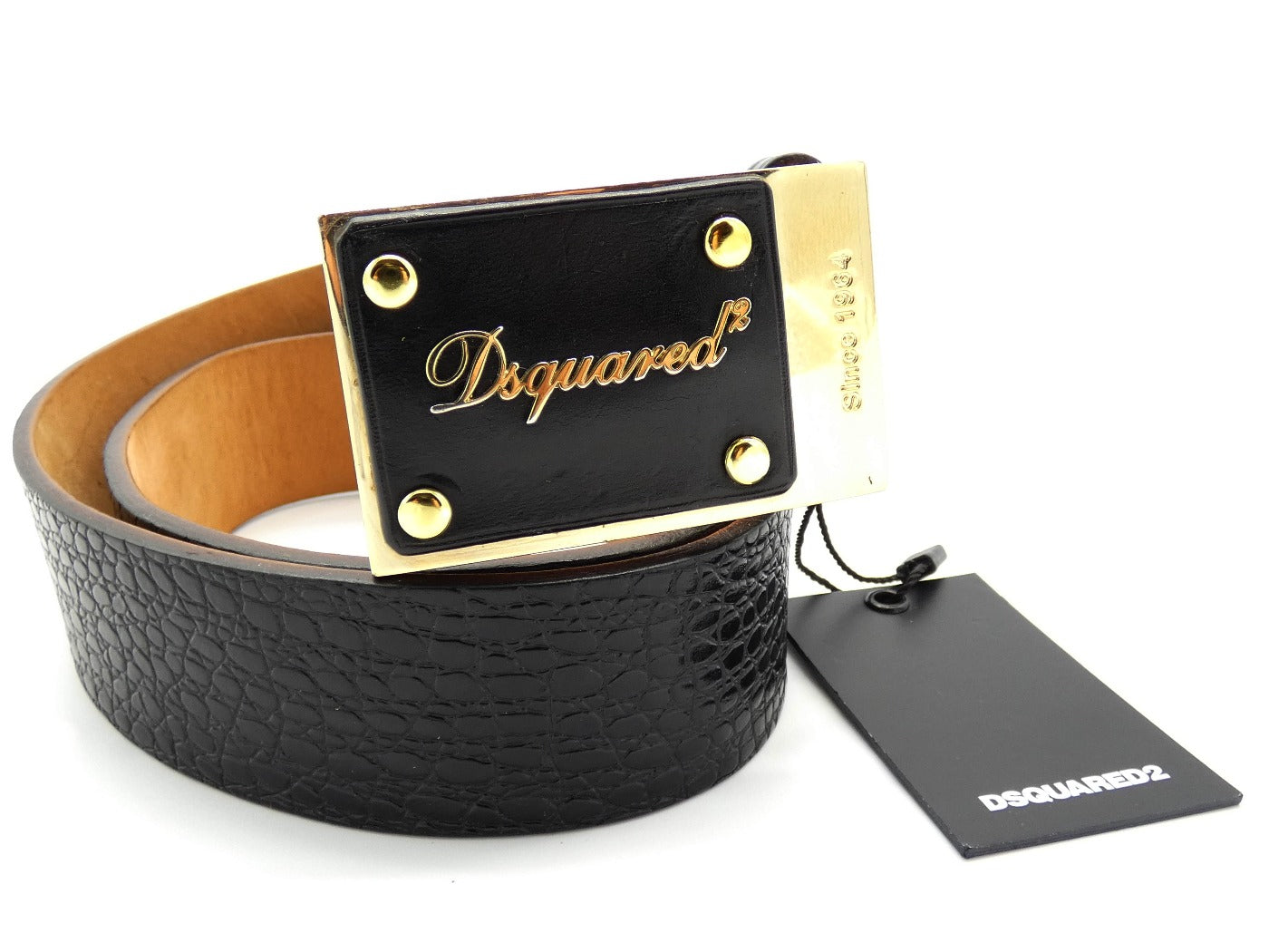 DSquared2 Brown Leather Belt Belt DSquared2