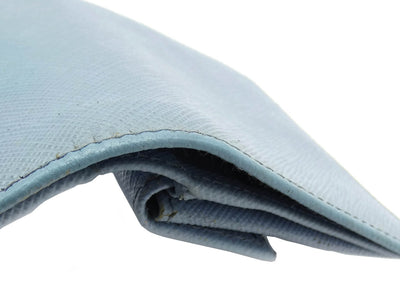 Prada Sky Blue Saffiano Snap Bi-Fold Wallet Wallet Prada