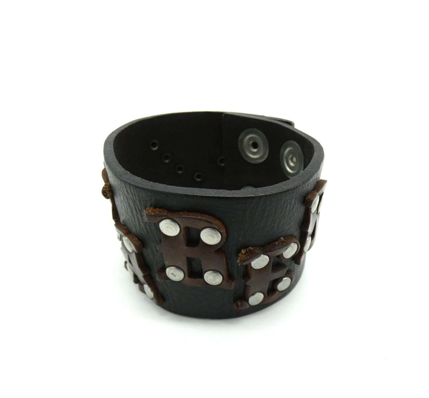 DSquared2 Unisex Brown Leather Cuff