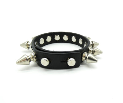 Burberry Silver Spike Leather Bracelet Bracelet Burberry