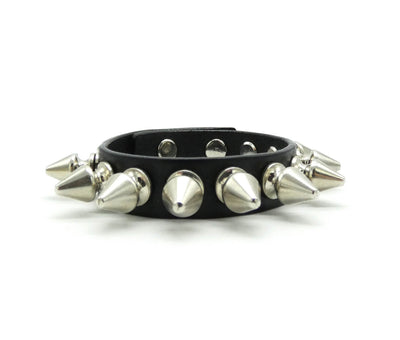 Burberry Silver Spike Leather Bracelet Bracelet Burberry