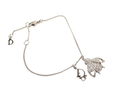 Christian Dior Silver Bee Charm Bracelet