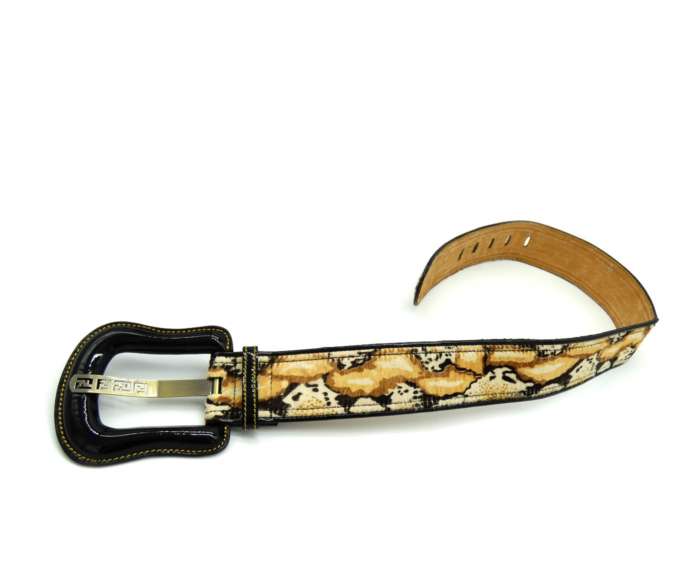 Fendi Animal Print Pony B Belt Occhi Azzurri