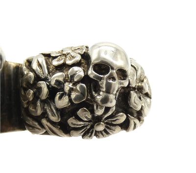 Alexander McQueen Skull Knuckle Ring in Silver and Crystal