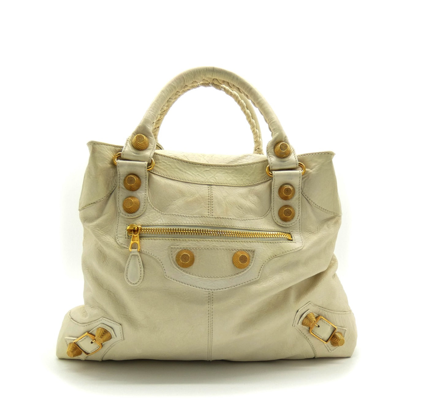 Balenciaga Bone Agneau Classic Giant 21 Brief Bag