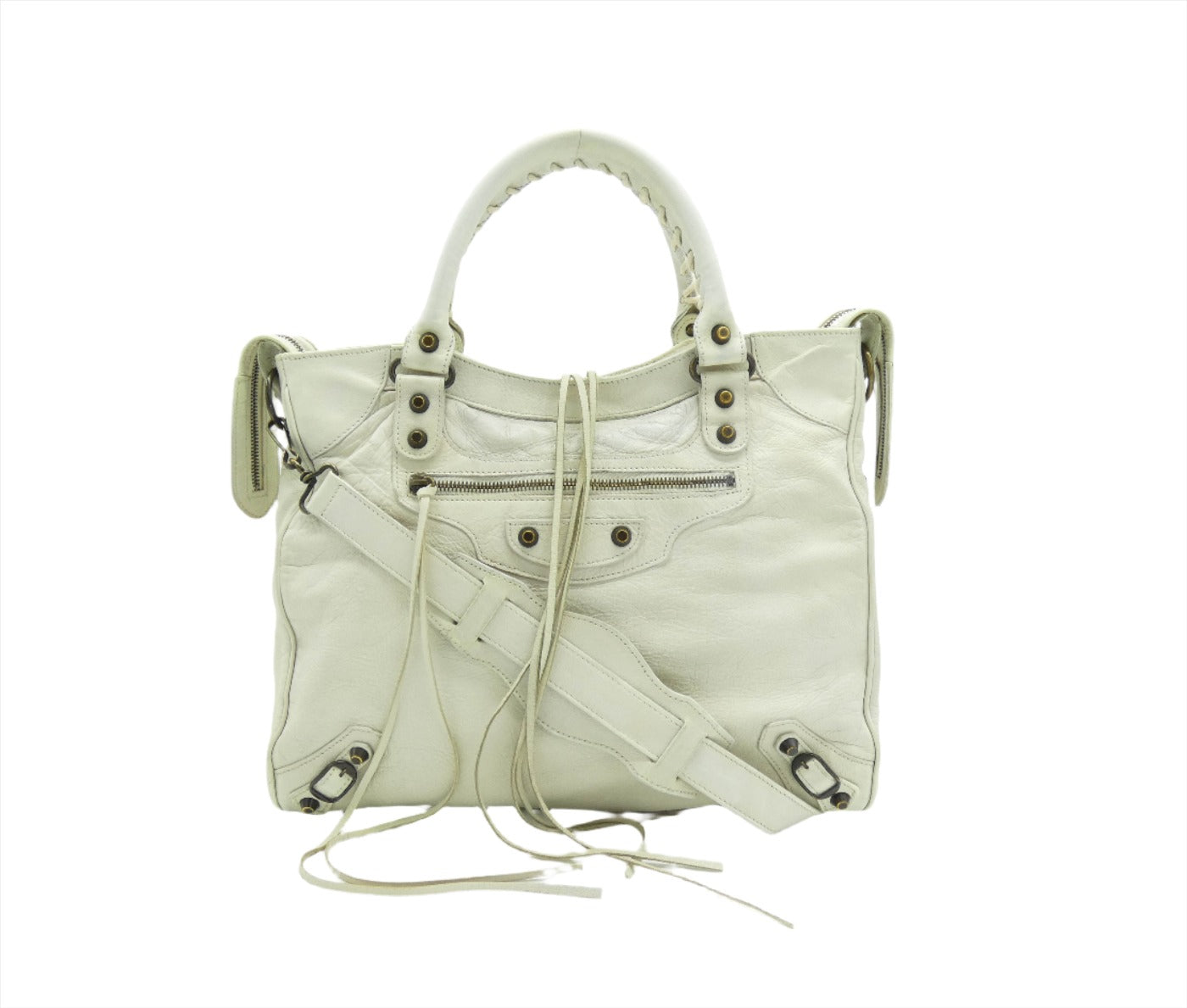 Balenciaga Bone Agneau Velo Bag